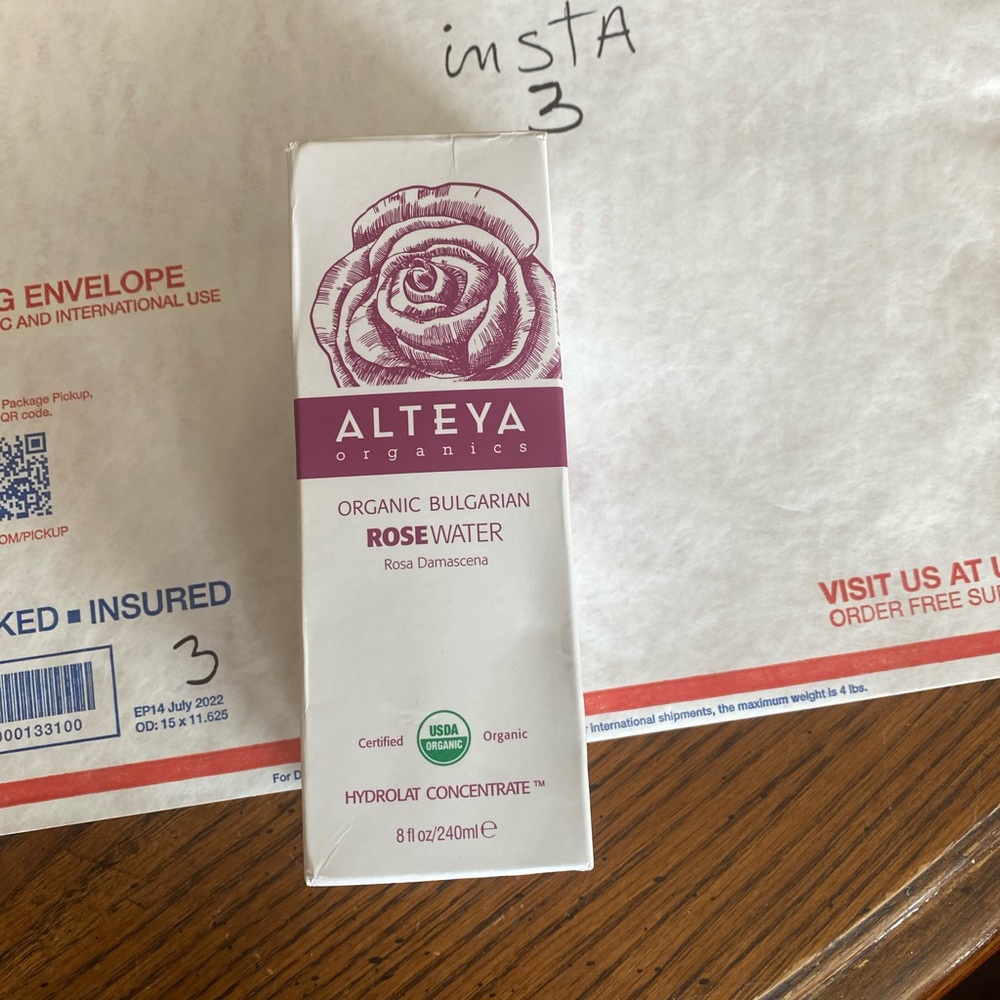 Alteya Organics Rose Water Organic Facial Toner Moisturizer 8 Oz
